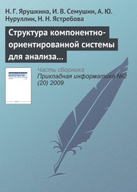 Обложка для книги Структура компонентно-ориентированной системы для анализа экономического состояния предприятия