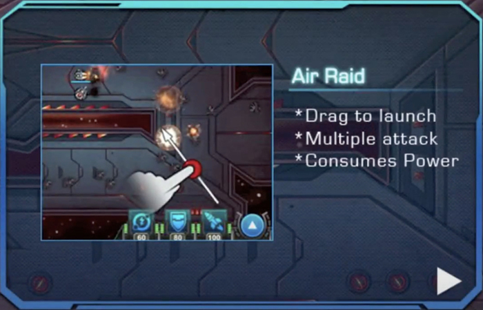 Способность Воздушный рейд из игры Galaxy Defense