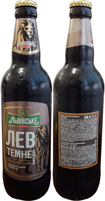 Пиво Львовское Лев Тёмное в бутылке 0,5 литра