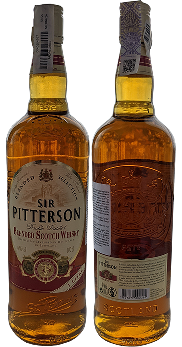 Виски Sir Pitterson в бутылке 1 литр