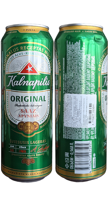 Пиво Kalnapilis Original в банке 0,568 литра