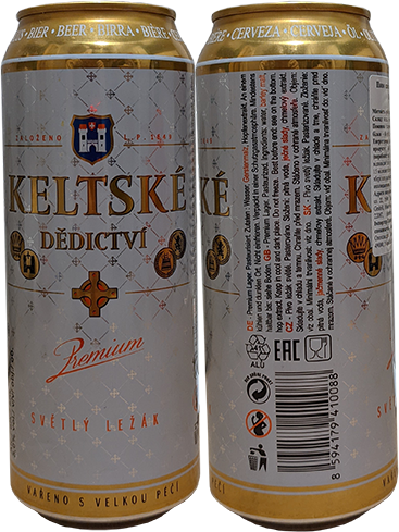 Пиво Keltske Dedictvi Svetly Lezak в банке 0,5 литра