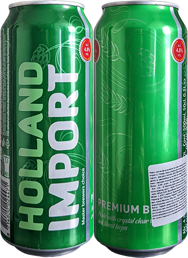 Пиво Holland Import в банке 0,5 литра
