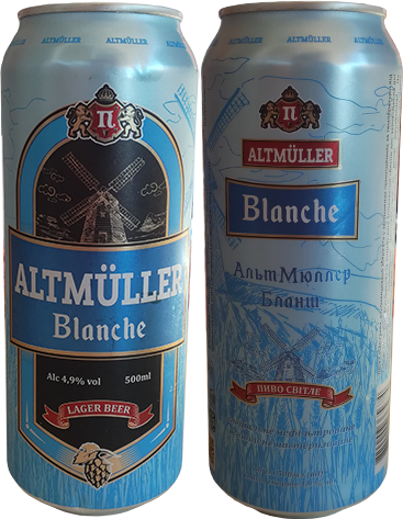 Пиво Altmuller Blanche в банке 0,5 литра