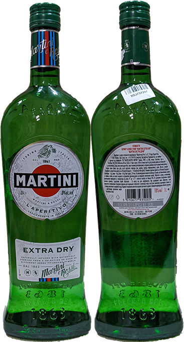 Вермут Martini Extra Dry в бутылке 1 литр