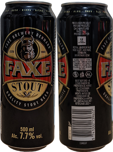 Пиво Faxe Stout в банке 0,5 литра