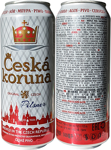 Пиво Ceska Koruna Pilsner в банке 0,5 литра