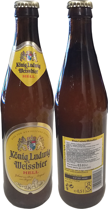 Пиво Konig Ludwig Weissbier Hell в бутылке 0,5 литра