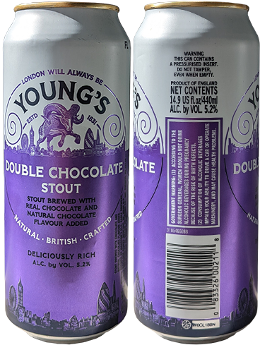 Пиво Youngs Double Chocolate Stout в банке 0,44 литра