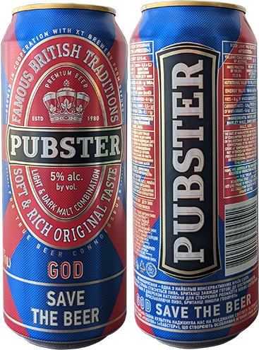 Пиво Pubster в банке 0,5 литра