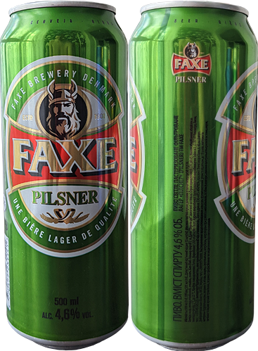 Пиво Faxe Pilsener в банке 0,5 литра
