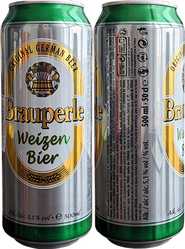 Пиво Brauperle Weizen Bier в банке 0,5 литра