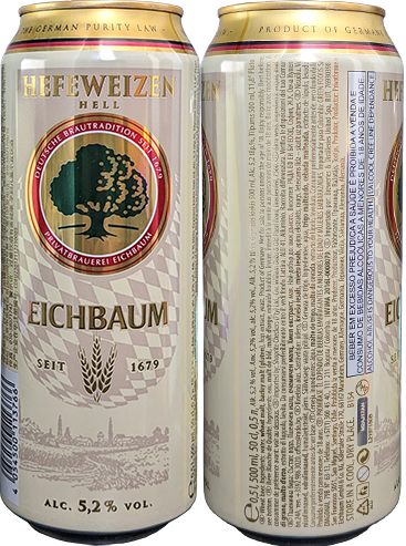 Пиво Eichbaum HefeWeizen в банке 0,5 литра релиз 2023