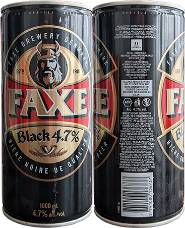 Пиво Faxe Black в банке 1 литр