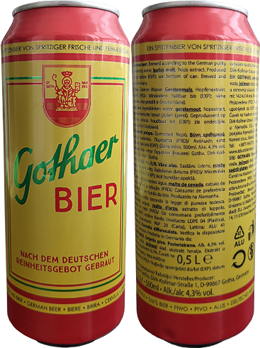 Пиво Gothaer в банке 0,5 литра