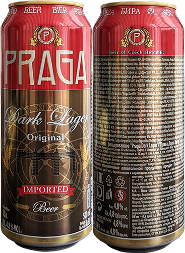 Пиво Praga Dark Lager в банке 0,5 литра