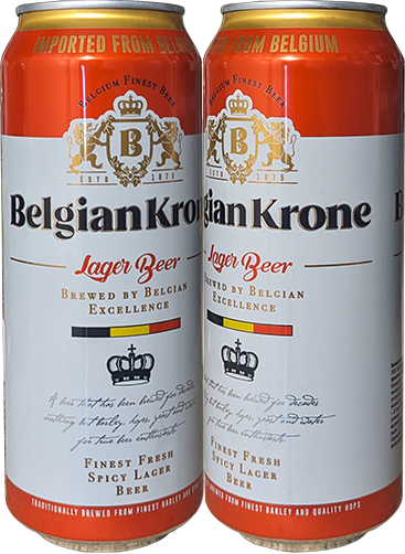 Пиво Belgian Krone Lager в банке 0,5 литра в версии 2023 года