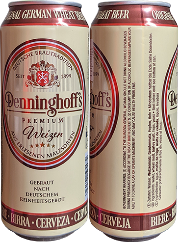 Пиво Denninghoffs Premium Weizen в банке 0,5 литра