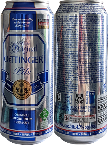Пиво Oettinger Pils в банке 0,5 литра