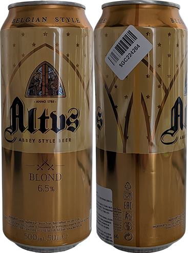 Пиво Altus Blond в банке 0,5 литра