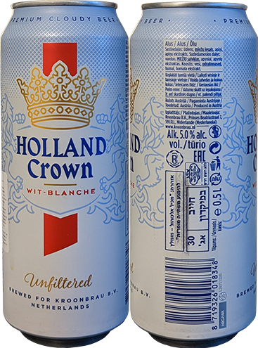 Пиво Holland Crown Wit-Blanche в банке 0,5 литра