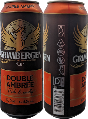 Пиво Grimbergen Double Ambre в банке 0,5 литра