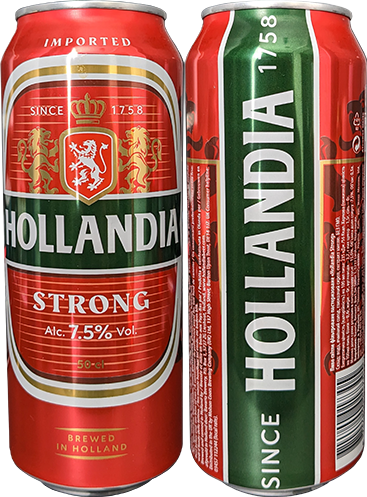 Пиво Hollandia Strong в банке 0,5 литра