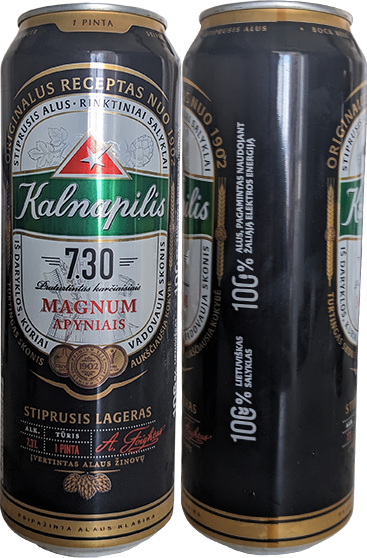Пиво Kalnapilis 7.30 в банке 0,568 литра