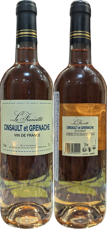 Вино La Francette Cinsault et Grenache в бутылке 0,75 литра
