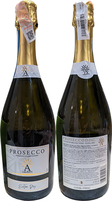 Игристое вино Galanti Prosecco Extra Dry в бутылке 0,75 литра