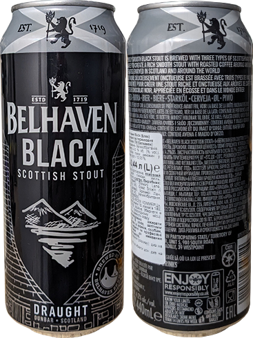 Пиво Belhaven Black Scottish Stout в банке 0,44 литра