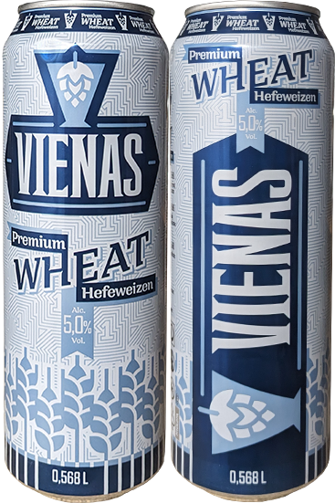 Пиво Vienas Premium Wheat в банке 0,5 литра