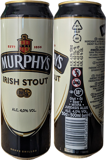 Пиво Murphy's Irish Stout в банке 0,5 литра