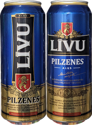 Пиво Livu Pilzenes в банке 0,5 литра