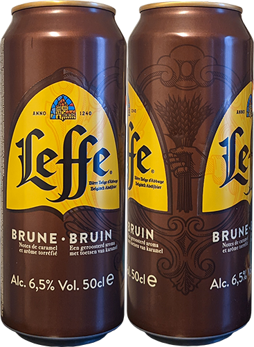 Пиво Leffe Brune в банке 0,5 литра