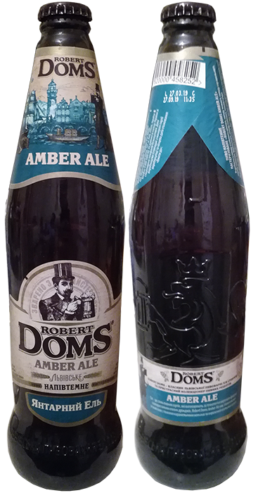 Пиво Robert Doms Amber Ale в бутылке 0,5 литра
