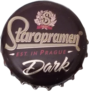 Пиво Staropramen Dark в бутылке 0,5 литра крышка
