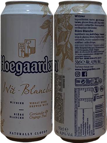 Пиво Hoegaarden Wit Blanche в банке 0,5 литра