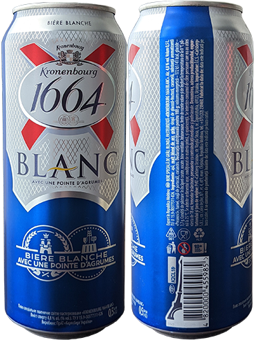 Пиво Kronenbourg 1664 Blanc в банке 0,5 литра