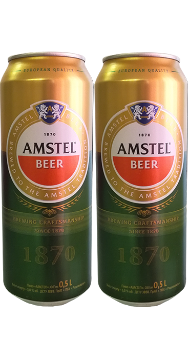 Пиво Amstel в банке 0,5 литра
