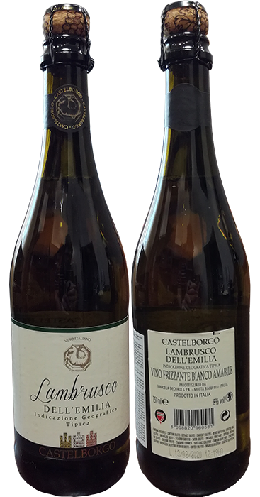 Вино Castelborgo Lambrusco dell'Emilia в бутылке 0,75 литра