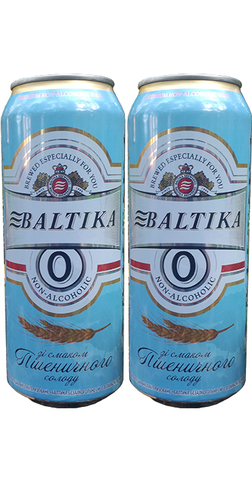 Пиво Балтика №0 Безалкогольное Пшеничное в банке 0,5 литра